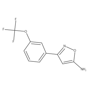 3-[3-(Trifluoromethoxy)phenyl]-1,2-oxazol-5-amine结构式