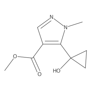 methyl 5-(1-hydroxycyclopropyl)-1-methyl-1H-pyrazole-4-carboxylate结构式