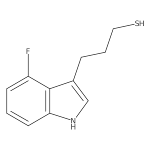 3-(4-fluoro-1H-indol-3-yl)propane-1-thiol结构式