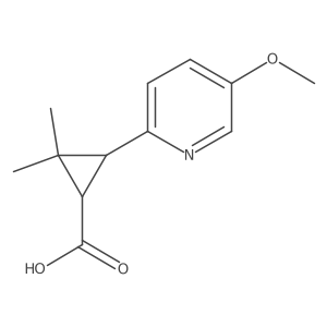 3-(5-Methoxypyridin-2-yl)-2,2-dimethylcyclopropane-1-carboxylic acid Structure