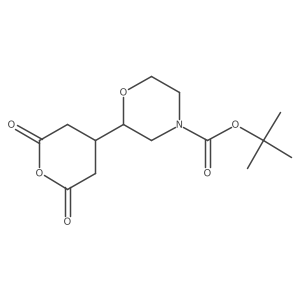 Tert-butyl 2-(2,6-dioxooxan-4-yl)morpholine-4-carboxylate结构式