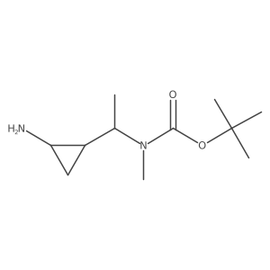 tert-butyl N-[1-(2-aminocyclopropyl)ethyl]-N-methylcarbamate Structure