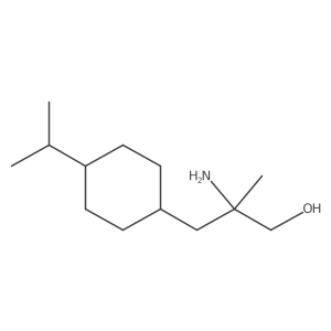 2-Amino-2-methyl-3-[4-(propan-2-yl)cyclohexyl]propan-1-ol结构式