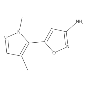 5-(1,4-dimethyl-1H-pyrazol-5-yl)-1,2-oxazol-3-amine Structure