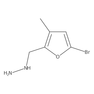 [(5-Bromo-3-methylfuran-2-yl)methyl]hydrazine Structure