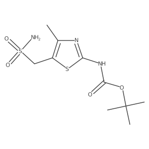 tert-butyl N-[4-methyl-5-(sulfamoylmethyl)-1,3-thiazol-2-yl]carbamate Structure