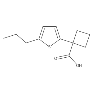 1-(5-Propylthiophen-2-yl)cyclobutane-1-carboxylic acid结构式