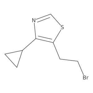5-(2-Bromoethyl)-4-cyclopropyl-1,3-thiazole结构式