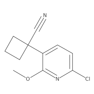 1-(6-Chloro-2-methoxypyridin-3-yl)cyclobutane-1-carbonitrile结构式