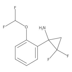1-[2-(Difluoromethoxy)phenyl]-2,2-difluorocyclopropan-1-amine Structure