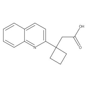 2-[1-(Quinolin-2-yl)cyclobutyl]acetic acid Structure