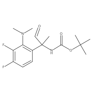 tert-butyl N-{2-[2-(dimethylamino)-3,4-difluorophenyl]-1-oxopropan-2-yl}carbamate结构式