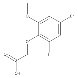 2-(4-Bromo-2-fluoro-6-methoxyphenoxy)acetic acid结构式