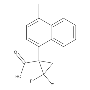 2,2-Difluoro-1-(4-methylnaphthalen-1-yl)cyclopropane-1-carboxylic acid Structure