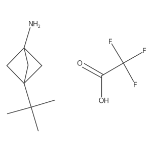 3-Tert-butylbicyclo[1.1.1]pentan-1-amine; trifluoroacetic acid结构式
