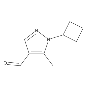 1-Cyclobutyl-5-methylpyrazole-4-carbaldehyde结构式