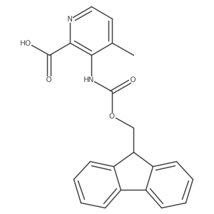 3-({[(9H-fluoren-9-yl)methoxy]carbonyl}amino)-4-methylpyridine-2-carboxylic acid Structure