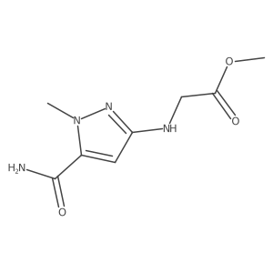 methyl 2-[(5-carbamoyl-1-methyl-1H-pyrazol-3-yl)amino]acetate结构式