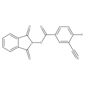 1,3-dioxo-2,3-dihydro-1H-isoindol-2-yl 3-cyano-4-fluorobenzoate结构式