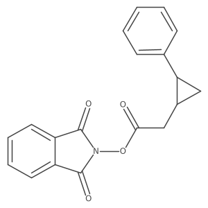 rac-1,3-dioxo-2,3-dihydro-1H-isoindol-2-yl 2-[(1R,2S)-2-phenylcyclopropyl]acetate Structure
