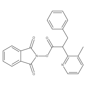 1,3-dioxo-2,3-dihydro-1H-isoindol-2-yl 2-(3-methylpyridin-2-yl)-3-phenylpropanoate结构式