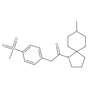 4-(2-{8-Methyl-1,8-diazaspiro[4.5]decan-1-yl}-2-oxoethyl)benzene-1-sulfonyl fluoride Structure