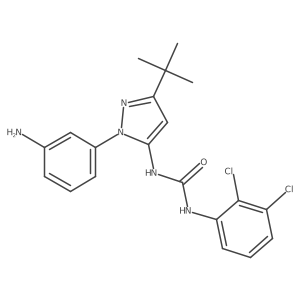 3-[1-(3-aminophenyl)-3-tert-butyl-1H-pyrazol-5-yl]-1-(2,3-dichlorophenyl)urea Structure