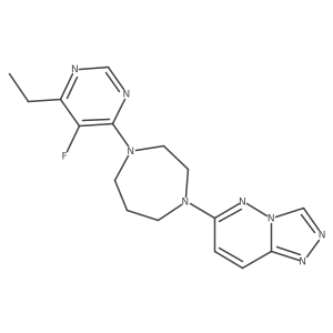 6-(4-(6-Ethyl-5-fluoropyrimidin-4-yl)-1,4-diazepan-1-yl)-[1,2,4]triazolo[4,3-b]pyridazine Structure