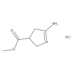 Methyl 5-amino-3,4-dihydro-2H-pyrrole-3-carboxylate;hydrochloride结构式