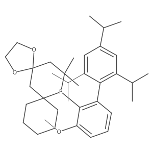 14,14-Dimethyl-13-(2',4',6'-triisopropyl-3-methoxy-[1,1'-biphenyl]-2-yl)-1,4-dioxa-13-phosphadispiro[4.1.57.35]pentadecane Structure