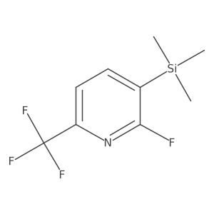 2-Fluoro-6-(trifluoromethyl)-3-(trimethylsilyl)pyridine Structure
