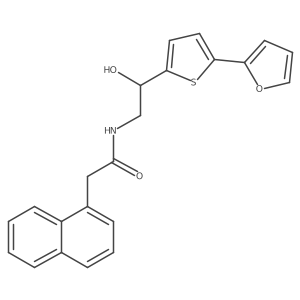 N-{2-[5-(furan-2-yl)thiophen-2-yl]-2-hydroxyethyl}-2-(naphthalen-1-yl)acetamide结构式