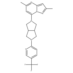 2-(5-{2,5-Dimethylpyrazolo[1,5-a]pyrimidin-7-yl}-octahydropyrrolo[3,4-c]pyrrol-2-yl)-5-(trifluoromethyl)pyridine结构式