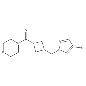 4-{3-[(4-bromo-1H-pyrazol-1-yl)methyl]azetidine-1-carbonyl}morpholine结构式
