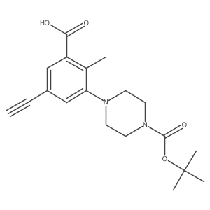 3-{4-[(Tert-butoxy)carbonyl]piperazin-1-yl}-5-ethynyl-2-methylbenzoic acid结构式
