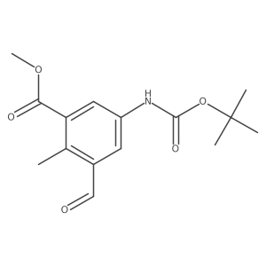 Methyl 5-{[(tert-butoxy)carbonyl]amino}-3-formyl-2-methylbenzoate Structure