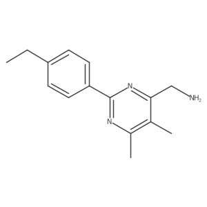 1-[2-(4-Ethylphenyl)-5,6-dimethylpyrimidin-4-yl]methanamine Structure