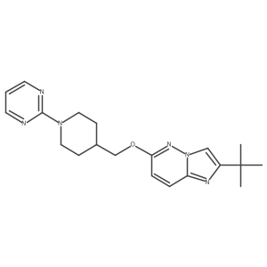2-{4-[({2-Tert-butylimidazo[1,2-b]pyridazin-6-yl}oxy)methyl]piperidin-1-yl}pyrimidine结构式