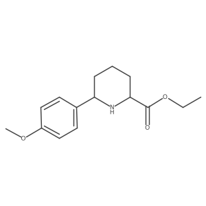 rac-ethyl (2R,6S)-6-(4-methoxyphenyl)piperidine-2-carboxylate结构式