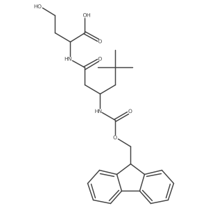 (2S)-2-[3-({[(9H-fluoren-9-yl)methoxy]carbonyl}amino)-5,5-dimethylhexanamido]-4-hydroxybutanoic acid结构式