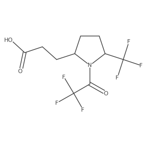 rac-3-[(2R,5S)-1-(2,2,2-trifluoroacetyl)-5-(trifluoromethyl)pyrrolidin-2-yl]propanoic acid Structure
