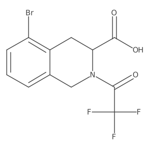 5-Bromo-2-(2,2,2-trifluoroacetyl)-1,2,3,4-tetrahydroisoquinoline-3-carboxylic acid Structure