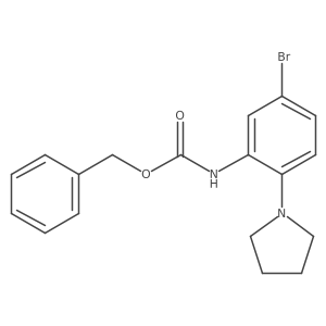 benzyl N-[5-bromo-2-(pyrrolidin-1-yl)phenyl]carbamate结构式