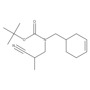 tert-butyl N-(2-cyano-2-methylethyl)-N-[(cyclohex-3-en-1-yl)methyl]carbamate Structure