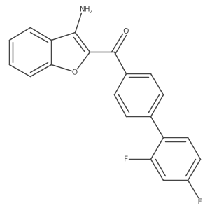 (3-Aminobenzofuran-2-yl)(2',4'-difluoro-[1,1'-biphenyl]-4-yl)methanone Structure
