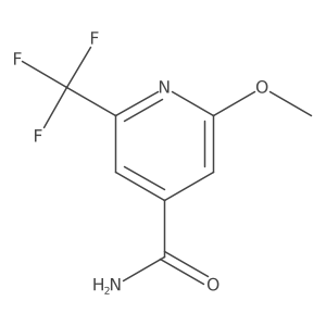 2-Methoxy-6-(trifluoromethyl)isonicotinamide结构式