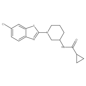 N-[1-(6-chloro-1,3-benzothiazol-2-yl)piperidin-3-yl]cyclopropanecarboxamide Structure