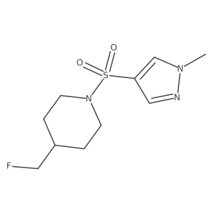 4-(fluoromethyl)-1-[(1-methyl-1H-pyrazol-4-yl)sulfonyl]piperidine结构式