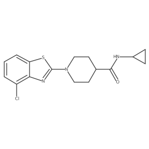 1-(4-chloro-1,3-benzothiazol-2-yl)-N-cyclopropylpiperidine-4-carboxamide Structure