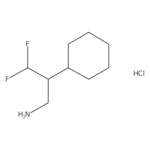 2-Cyclohexyl-3,3-difluoropropan-1-amine hydrochloride Structure